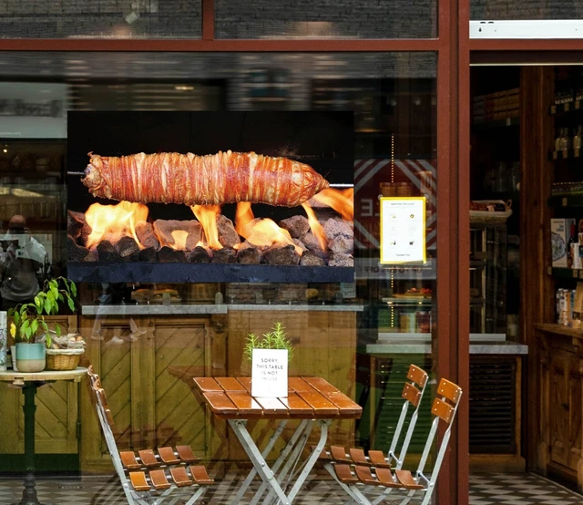 3D GRILL KEBAB Shop BBQ A1597 Window Stickers Vinyl Wallpaper Wall