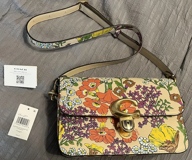NEW Coach Ka-Bloom CJ358 Crossbody Bag Purse Leather Floral Flowers NWT