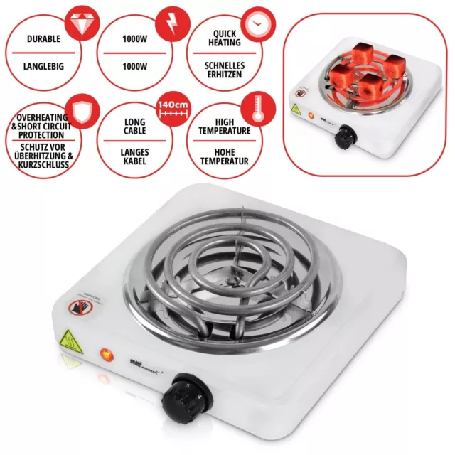 broil-master® Allume Charbon Plaque Chauffante Cuisinière 1000 W Chicha Narguilé