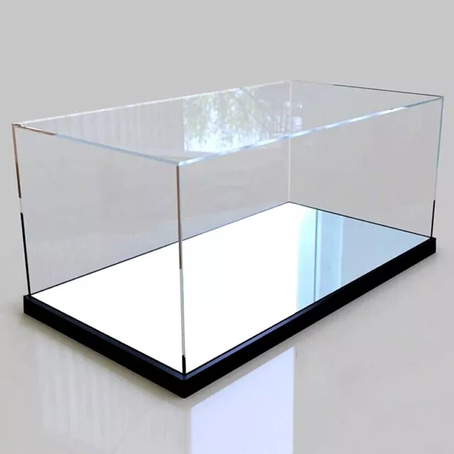 Acrylique Présentoir Boîte Avec Miroir pour Figurines Jouet Transparent Comptoir