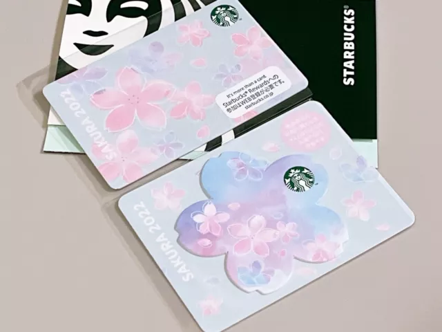 "2022 Starbucks Japan Sakura Cherry Blossom Beauty & Beauty Mini 2 Cards