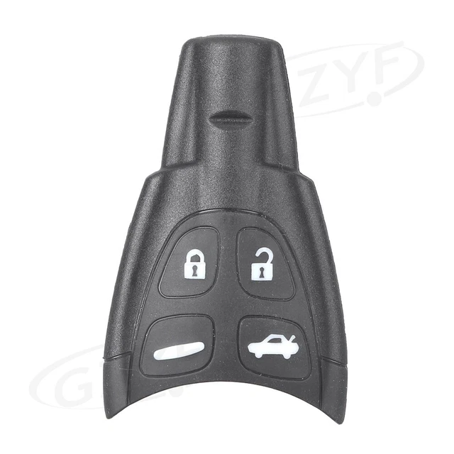 Car 4-Buttons Key Shell Case Fob Cover For Saab 9-3 Sport Sedan 2003-2011 Black