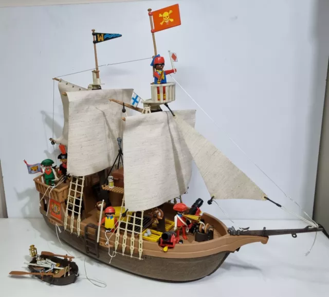 Playmobil 3550 Antiguo Barco Pirata Galeon Corsario Buque Navio Tripulacion