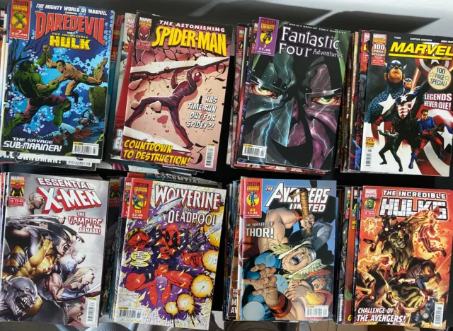 Marvel Panini Comics X5 SpiderMan,Hulk,XMen,Avengers Joblot Bargain Wholesale