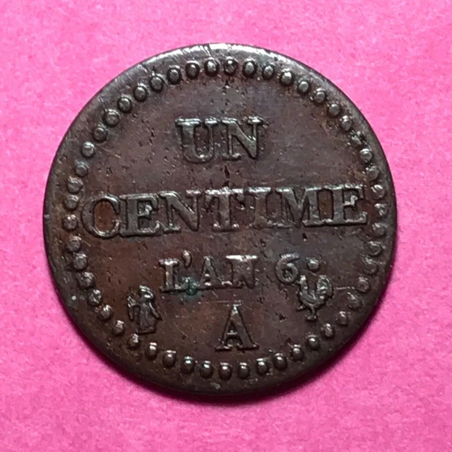#875 - RARE - 1 centime AN 6A Dupré TTB - FACTURE