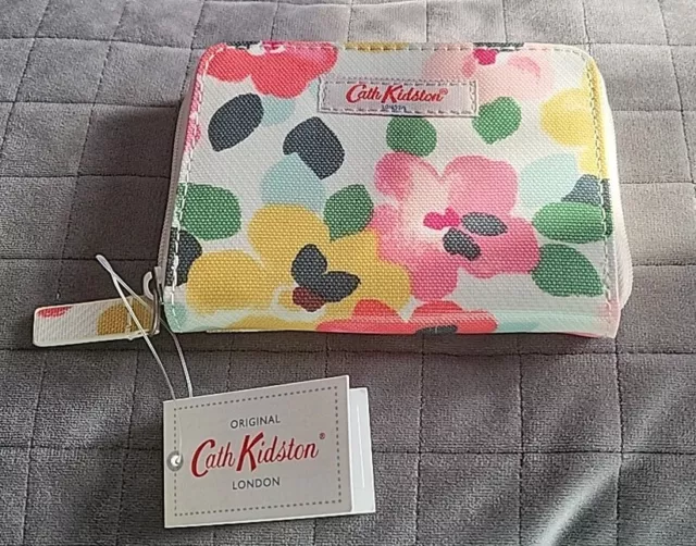 Cath Kidston London  Painted Pansies Small Purse New