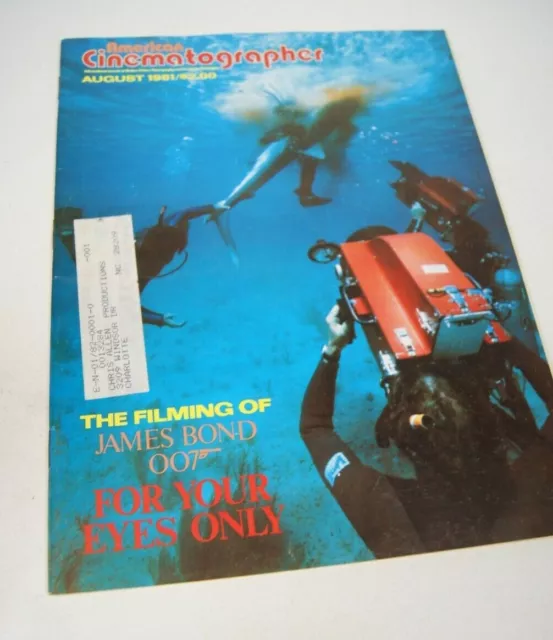 American Cinematographer Magazine Aug 1981 Filming James Bond 007 Your Eyes Only