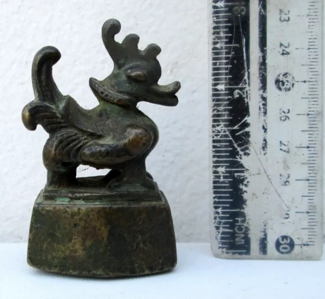 SUPER RARE! 19th Century Bronze Opium Weight Kissing Duck 320g