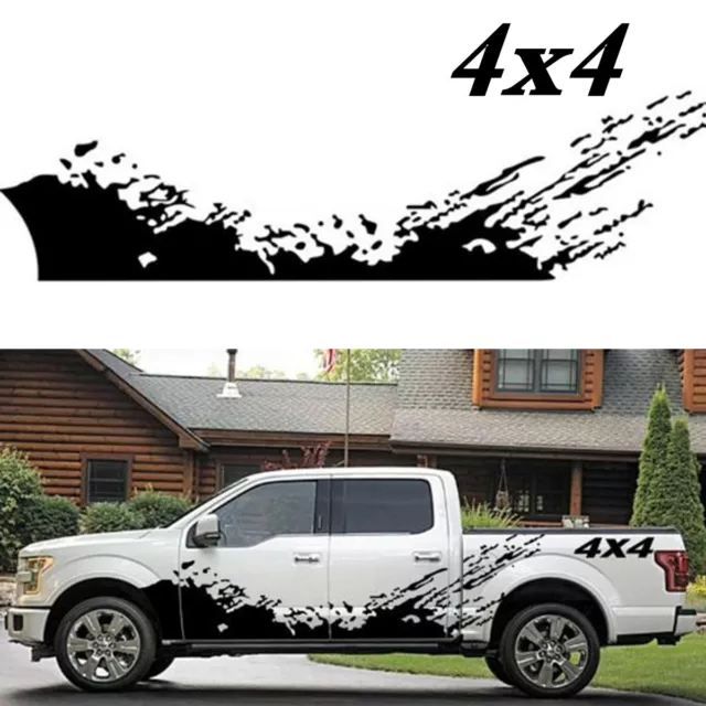 2Pcs Splash Decal Car Side Body Graphics Vinyl Decoration Stickers Truck Pickup