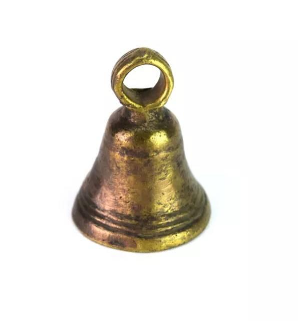 Antique Indian Old Brass Ritual Bells Handcrafted Nice Collectible G70-275