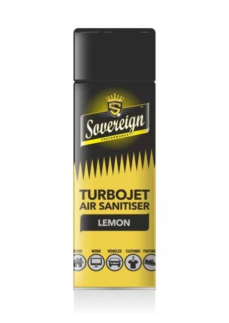 Sovereign Car Home Turbojet Air Freshener Spray Lemon Fragrance 500Ml Can