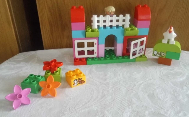 LEGO DUPLO ALL IN ONE PINK BOX OF FUN set 10571 RETIRED 2 pieces missing no box 10.80 PicClick UK