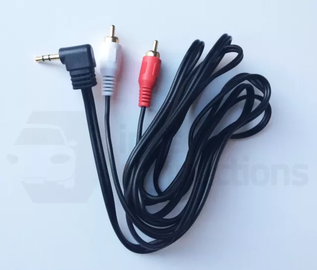 2M Mètre 3.5mm Jack Plug To Double 2 X Rca Phono Audio Câble Or Câble PC TV Aux