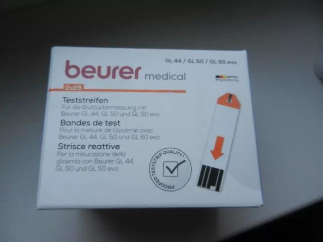 BEURER medical Teststreifen GL44, GL50, GL50 Eva 50 STÜCK  2024-08