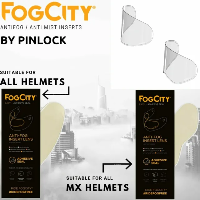 Motorcycle Helmets Anti Fog / Mist Stick On Visor Insert For Non Pinlock Helmets