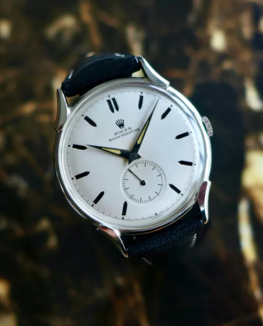 A Stunning Gents Vintage 1953 Oversize 35Mm Rolex Precision Fancy Lugs Ref. 4498 A Stunning Gents Vintage 1953 Oversize 35Mm Rolex Precision Fancy Lugs Ref. 4498