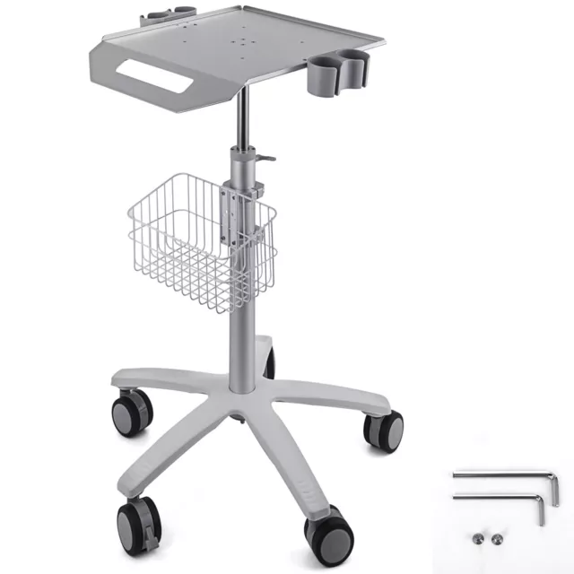 VEVOR Mobile Rolling Cart Medical Trolley for Ultrasound Imaging Scanner Basket