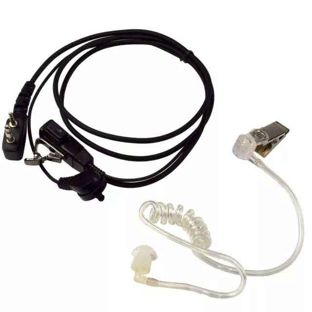 2 Pinnen Hörschlauch Hörer Freisprechanlage Headset Ptt Mikro Für Yaesu FT Fth