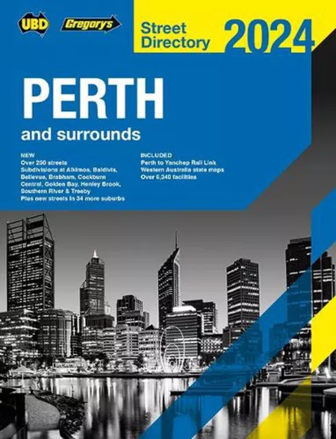 2024 PERTH and Surrounds Street Directory 66th Edition by UBD Gregory's Map NEW