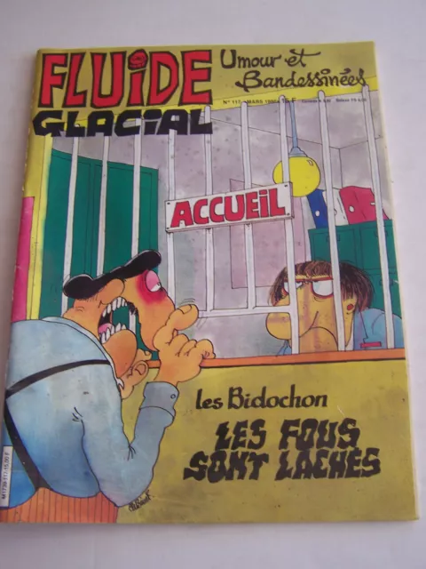 Magazine Umour Et Bd , Fluide Glacial N°117 De 1986 .Les Bidochons . Bon Etat .