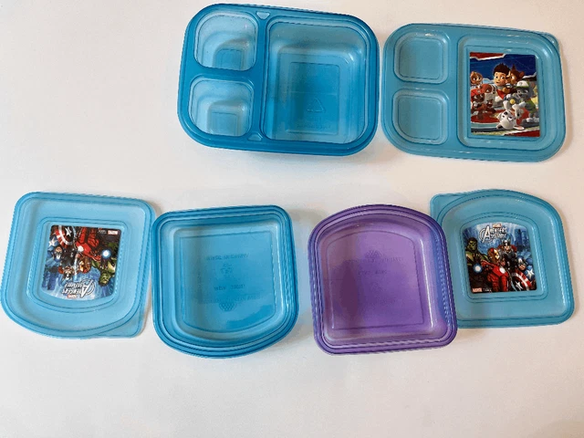 Marvel Avengers Assemble Food/Lunch Storage Plastic Container 3 Section w/ Lid