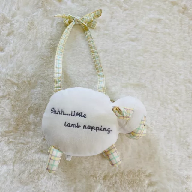 Nursery Decor Russ Berrie & Co. Lamb "Shh...Little Lamb Napping", Door Hanger