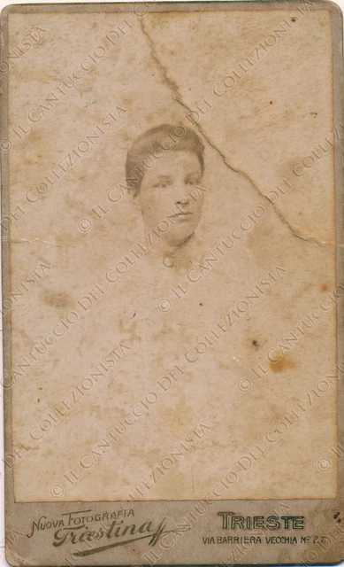 1860c Ritratto Signora Rosalia Petznek Carte de visite CDV Fotografia Trieste