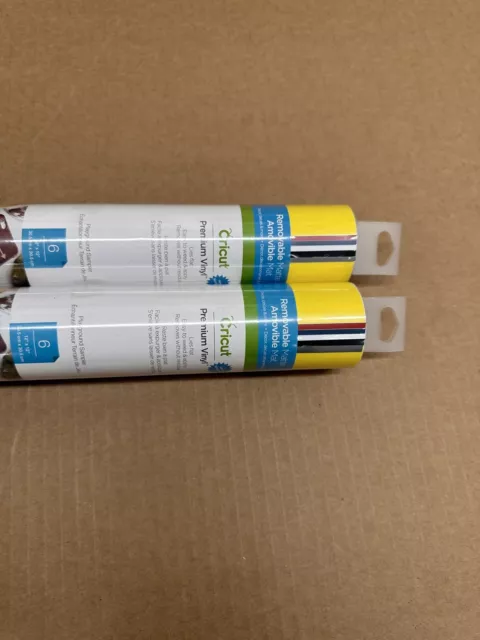 Lot 2 Cricut Premium Vinyl - Removable, Adhesive Decal Sheets Playground ...