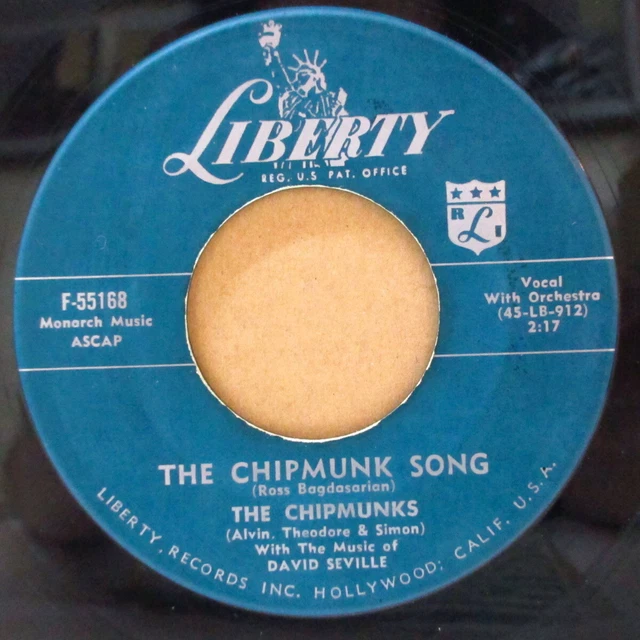 [JAPAN USED RECORD] Chipmunks-The Chipmunk Song Us Original Green Label
