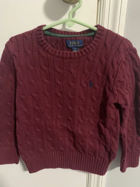 Polo Ralph Lauren Sweater Youth Boys Size 5 Cable Knit