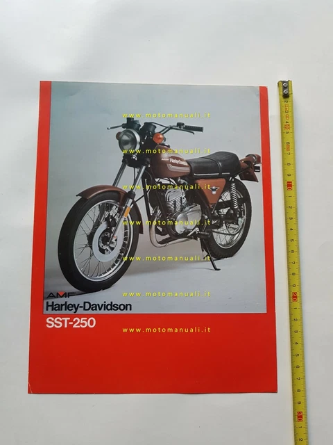 Harley-Davidson SST 250 anni 70 depliant italiano originale brochure Harley-Davidson SST 250 anni 70 depliant italiano originale brochure