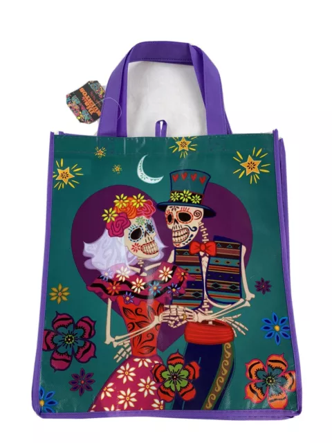 Day of the Dead Reusable Shopping or Grocery Bag, Tote Dia de los Muertos 