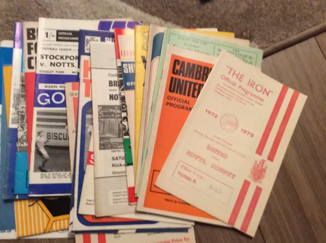 Notts County Away Programmes From 1971-3 Choose From List