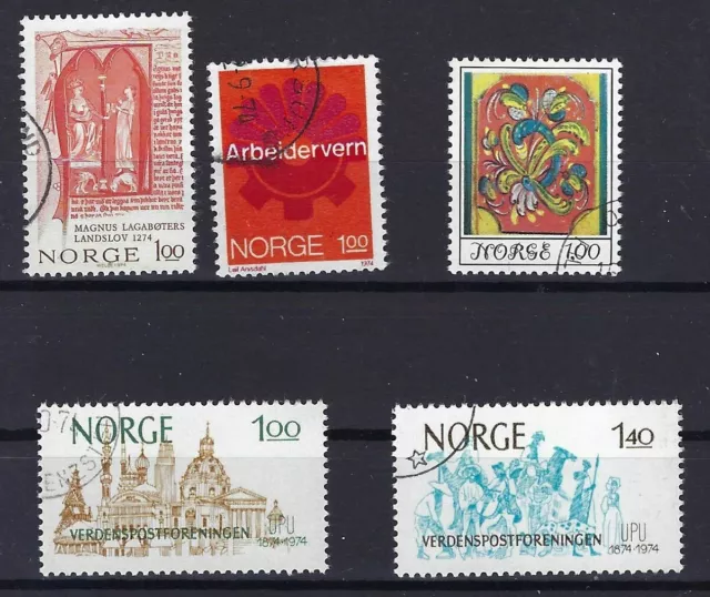 Norwegen Lot aus dem Jahr 1974 gestempelt, used