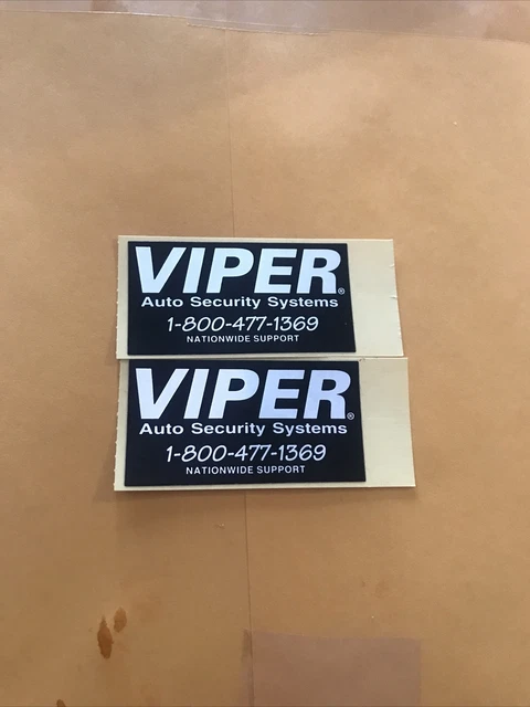 (2) Viper Warning Stickers Car Alarm Security System Decals