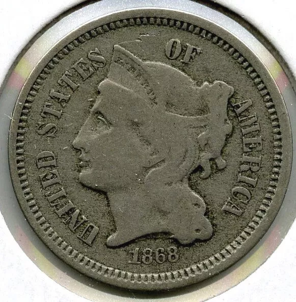 1868 3-Cent Nickel - Three Cents - E657