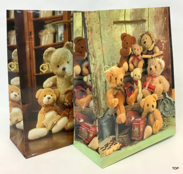 Geschenktüte 45025 Teddys Papiertüte Geschenktasche Geburtstag 18 x 23 x 8 cm
