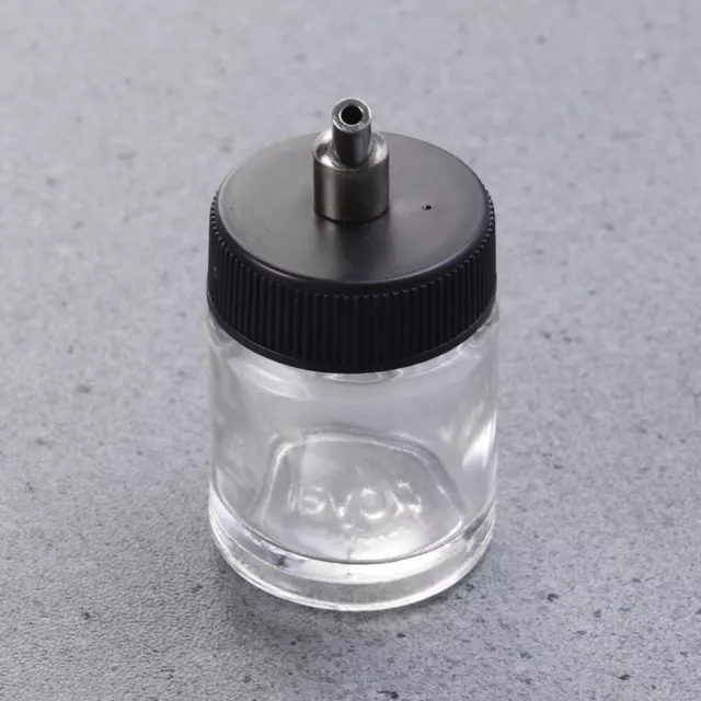 Reliable and Practical Airbrush Bottle - Clear Glass with Caps - 1 Pc