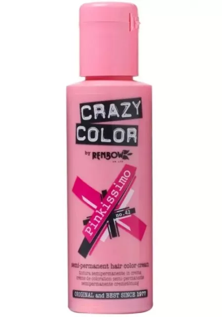 Crazy Color  Pinkissimo No.42 Salon Pro Semi-permanent Hair Color 150ml. 5.07fl