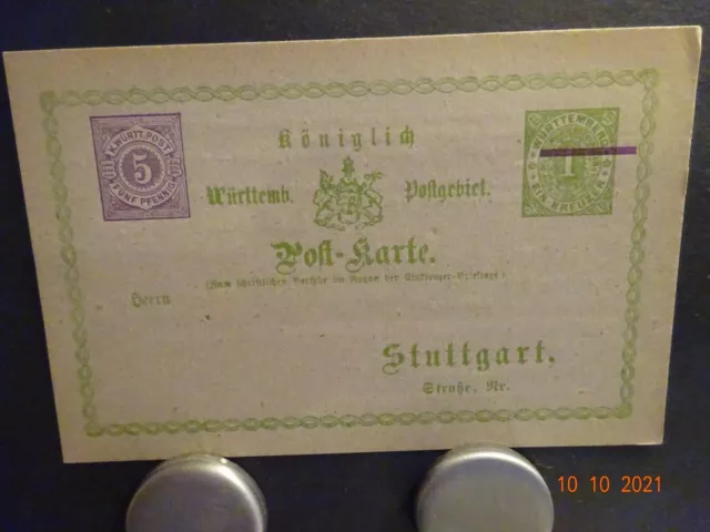 Württemberg Ganzsache - Privatganzsache - PP4 B1-02 - Güter-Expedition