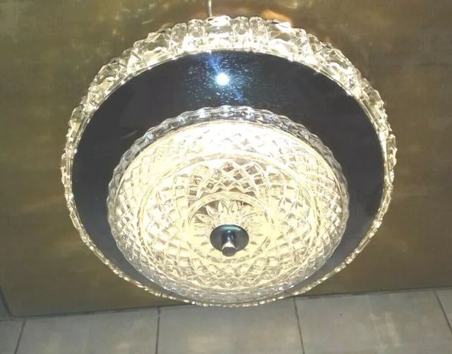 Bellissimo lampadario plafoniera kinkeldey vintage glass Ceiling lam 70's Lustre