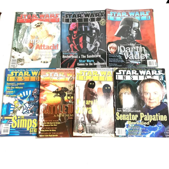 ( 7 )  Star Wars Insider Magazines Wampa Palpatine Darth Vader & More