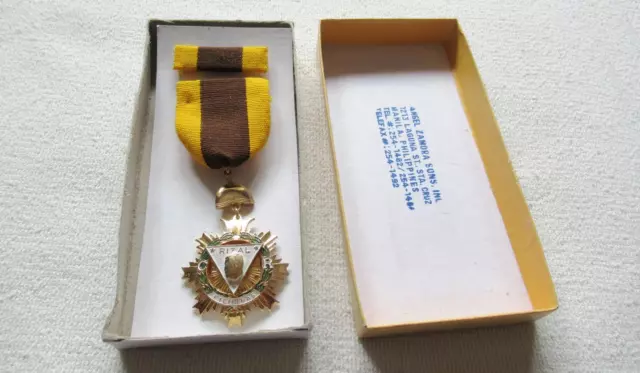 Medaille PHILIPPINEN RIZAL ORDEN Ritterorden am Band + INTERIMSSPANGE im ETUI