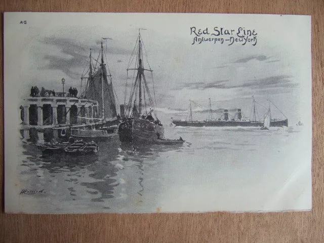 Cpa Marine : Red Star Line Antwerpen New York. Henri Cassiers Illustrateur Belge
