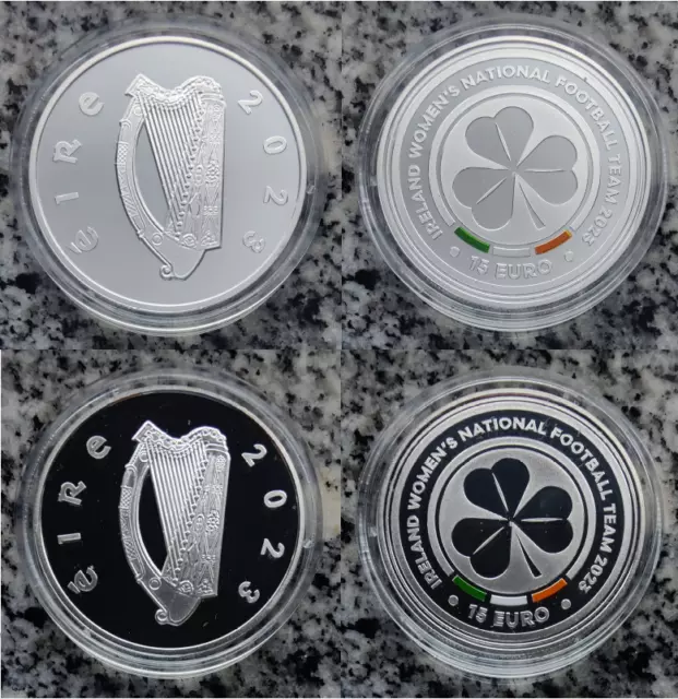 Ireland 15 Euro Silver (.925) Proof Coin 2023 Ireland Womens Football Team