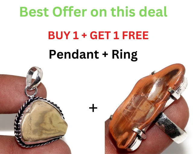 Attractive Deals Royal Imperial Jasper Pendant Ring Combo Set 1.3|7" JW Attractive Deals Royal Imperial Jasper Pendant Ring Combo Set 1.3|7" JW