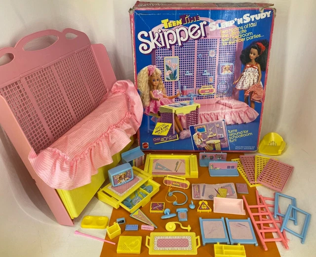 Poupée Skipper Barbie N°1951 Teen Time De 1988 Vintage Avec Accessoires - état Occasion