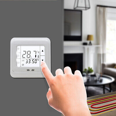 elektronisches Thermostat Raumthermostat 16A weiß Ein/Aus Schalter #861 