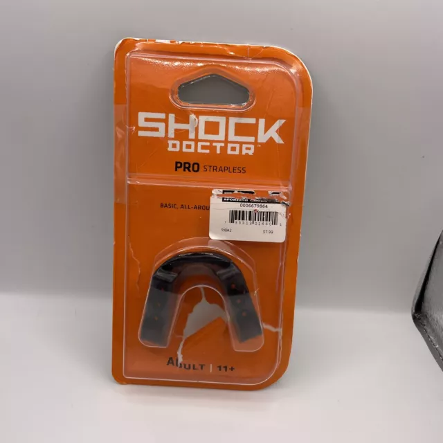 Shock Doctor Pro Mouth Guard, Sports Mouth Guard, Strapless, Adult 11+