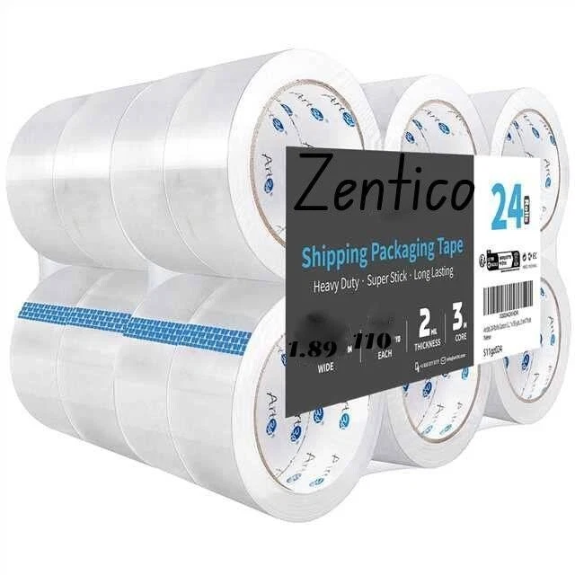 18 Rolls Carton Sealing Clear Packing Tape Box Shipping - 2 mil 1.89" 110 Yards